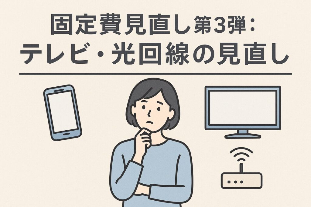 固定費見直し第3弾:テレビ・光回線の見直し
